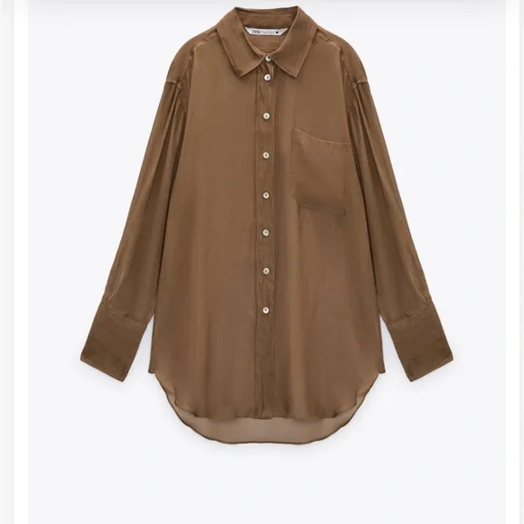 ZARA semi sheer shirt - Picture 11 of 14
